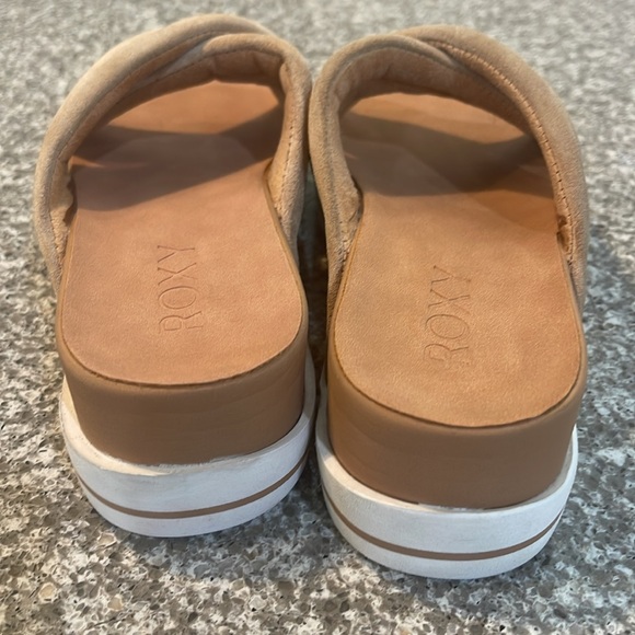New Roxy Veria Tan Slide Sandals - Picture 4 of 7